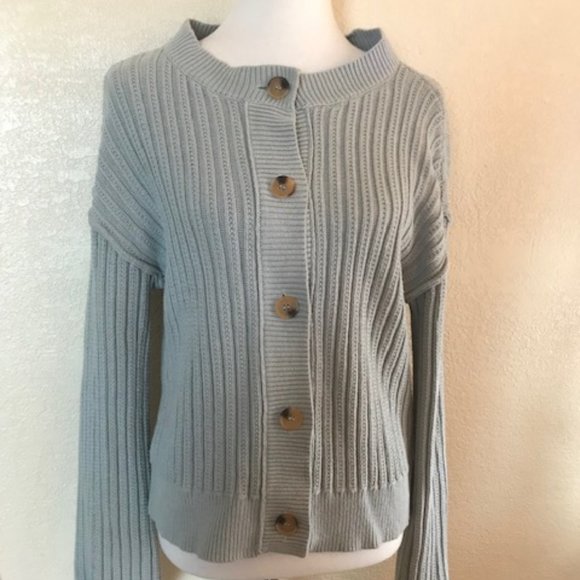 In Loom Cotton Cardigan - Picture 1 of 6